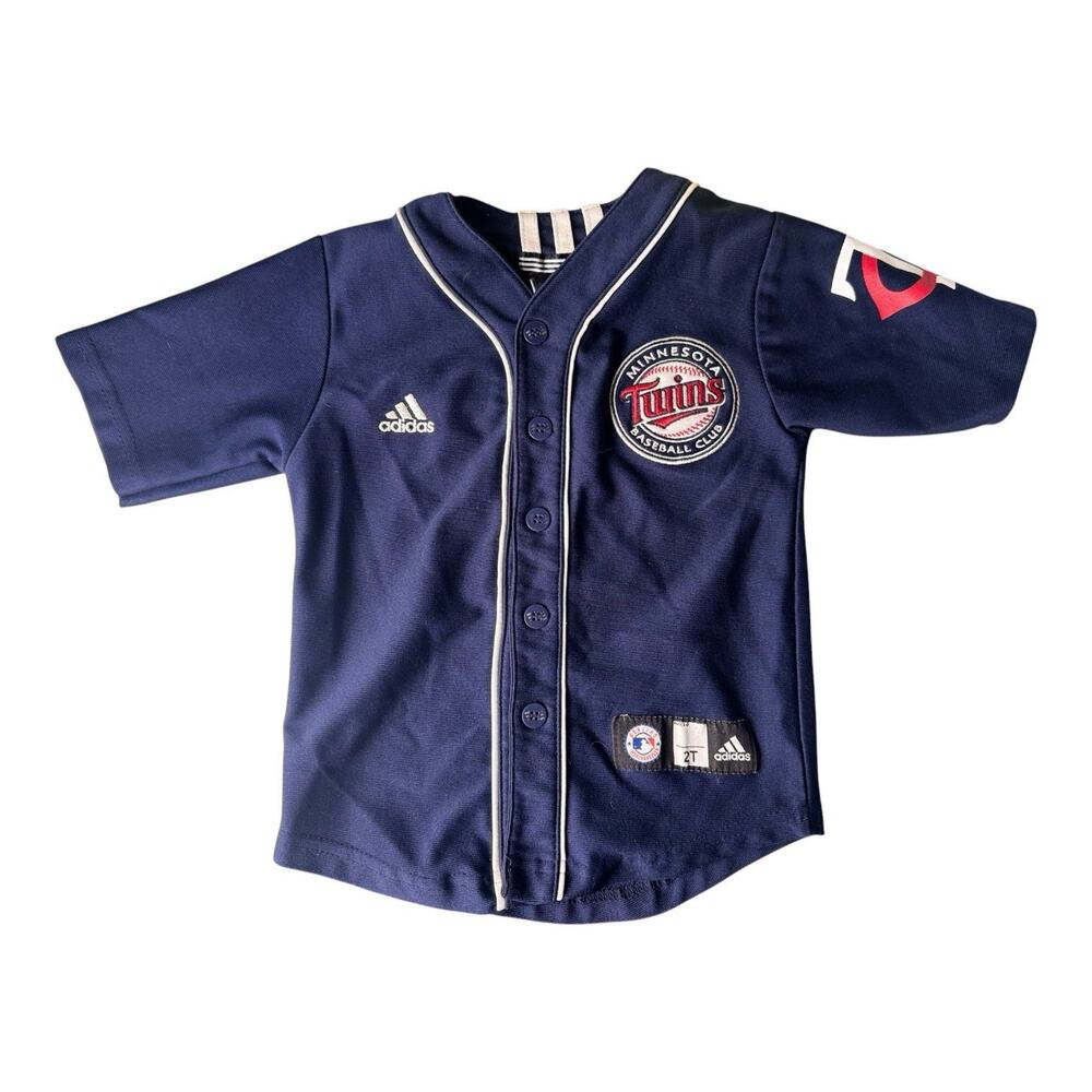 Adidas Youth Toddler Minnesota Twins Joe Mauer #7 Baseball Jersey MLB Blue Sz 2T